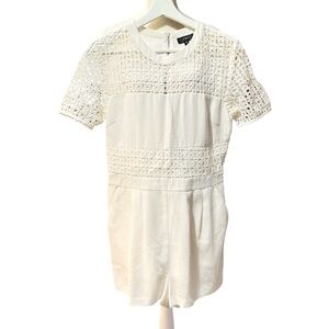 TOPSHOP Ivory Crochet Culotte Shorts, EUC, S6